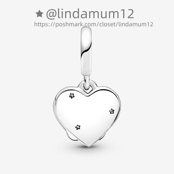Pandora Cats & Hearts Dangle Charm - Picture 3 of 6